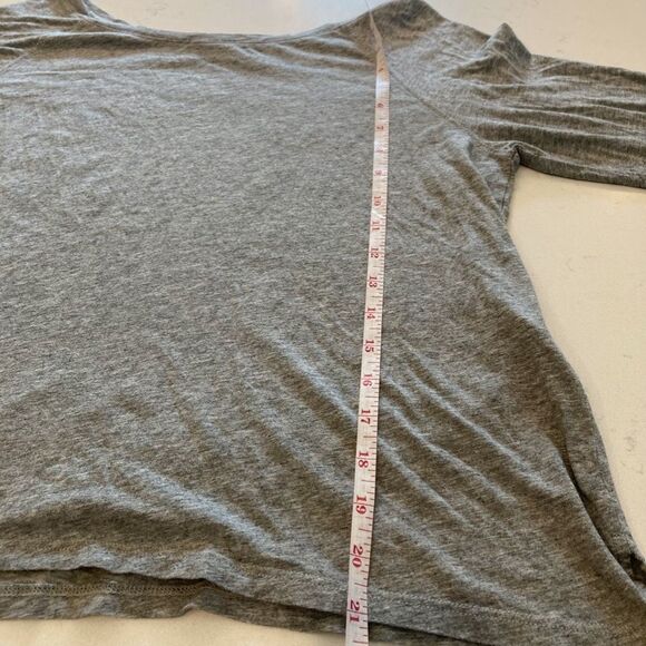 Cuyana Grey Boat Neck Pima Cotton long Sleeve Tee Shirt Medium - Picture 5 of 6